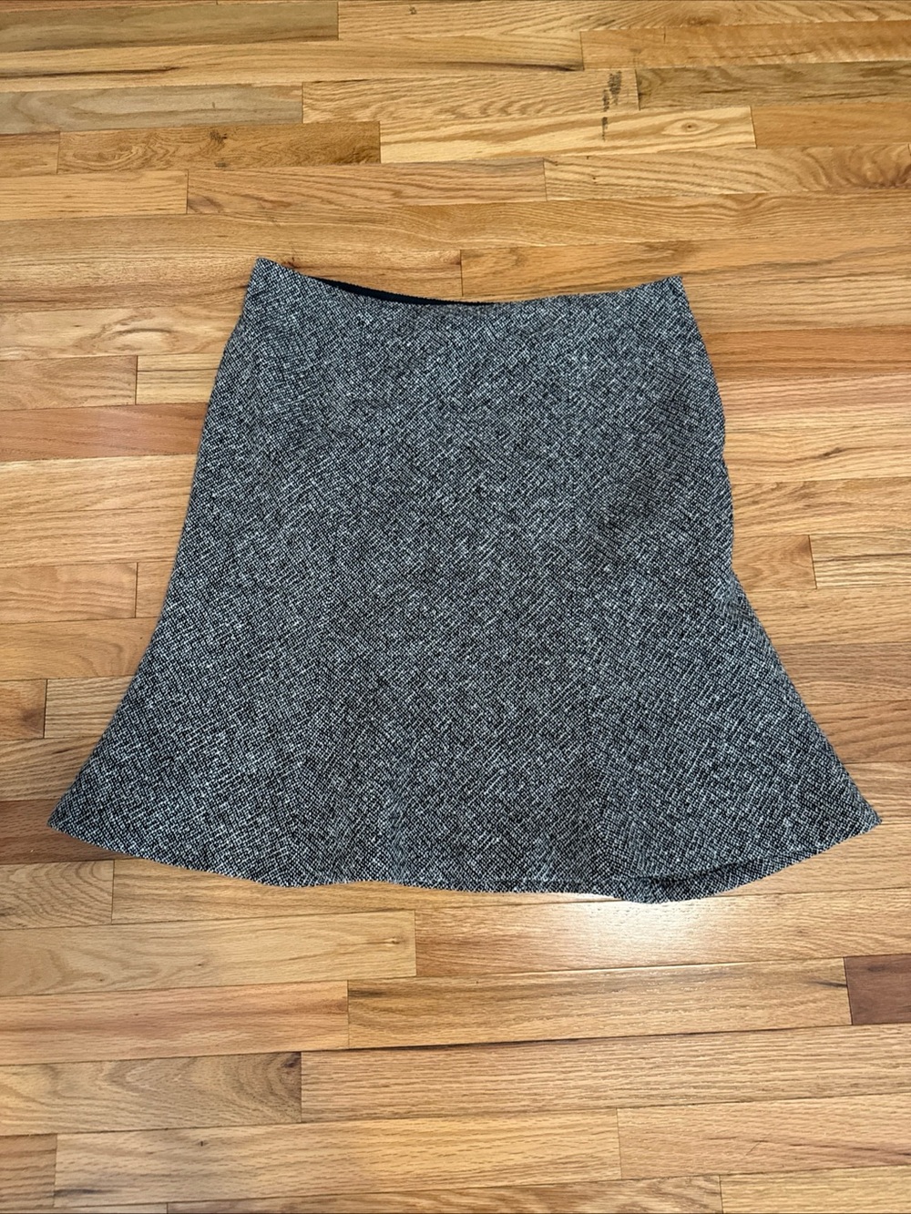 GAP Y2K Gray Tweed A-Line Flared Skirt